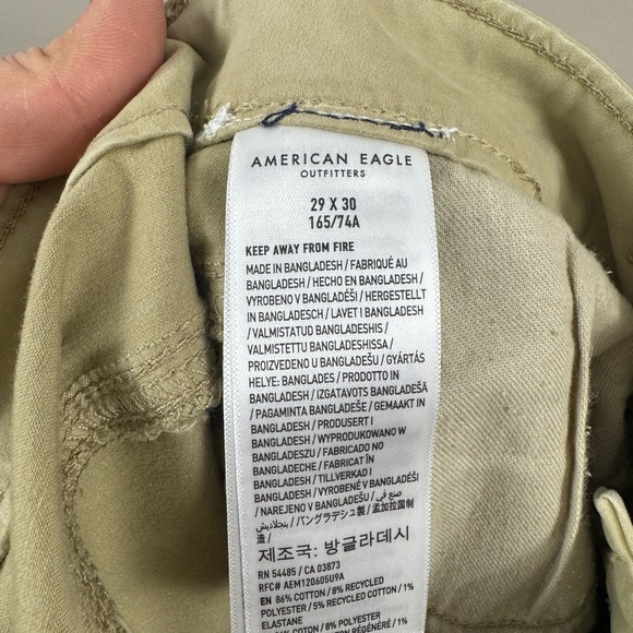 NWOT American Eagle soft twill real good skinny size 29x30 khaki tan beige - Picture 6 of 7